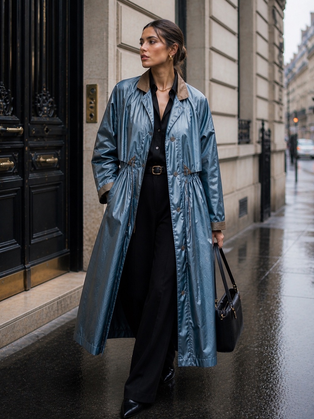 Coat Collectible Vintage Teal blue Women’s trenchcoat rain jacket Size 10